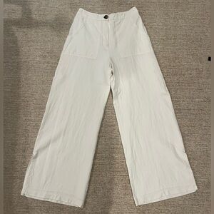 Lulus Jet Stream White High Waisted Wide Leg Pants